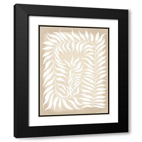 Travels Sand Black Modern Wood Framed Art Print with Double Matting by Urban Road