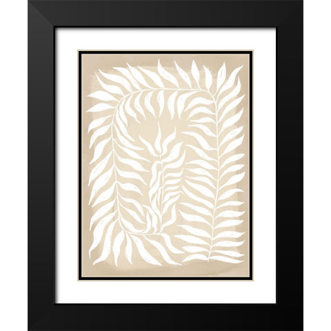 Travels Sand Black Modern Wood Framed Art Print with Double Matting by Urban Road