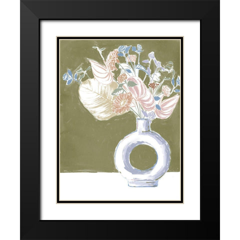 Villa Bloom I Black Modern Wood Framed Art Print with Double Matting by Urban Road