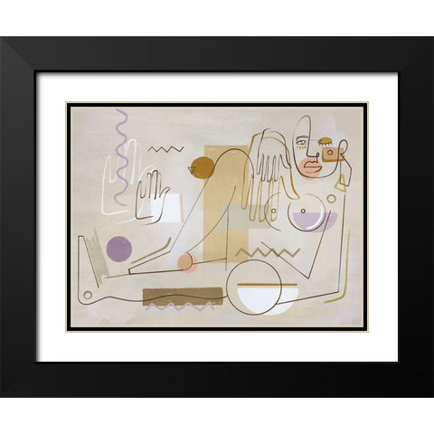 Ma Belle Black Modern Wood Framed Art Print with Double Matting by Urban Road