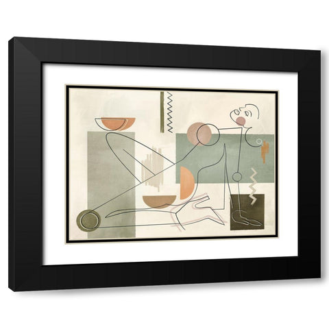 Relever Black Modern Wood Framed Art Print with Double Matting by Urban Road