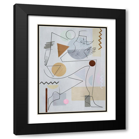 Rested Black Modern Wood Framed Art Print with Double Matting by Urban Road