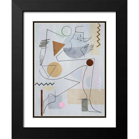 Rested Black Modern Wood Framed Art Print with Double Matting by Urban Road