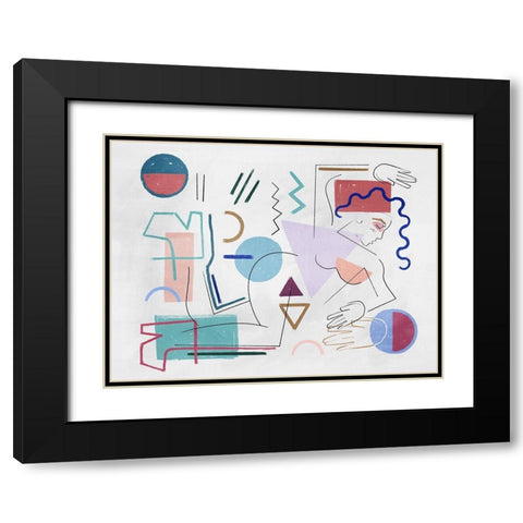 Muse Black Modern Wood Framed Art Print with Double Matting by Urban Road