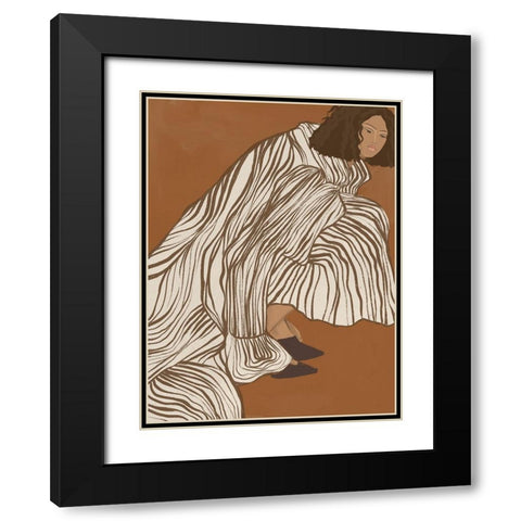 Delilah Divine Black Modern Wood Framed Art Print with Double Matting by Urban Road
