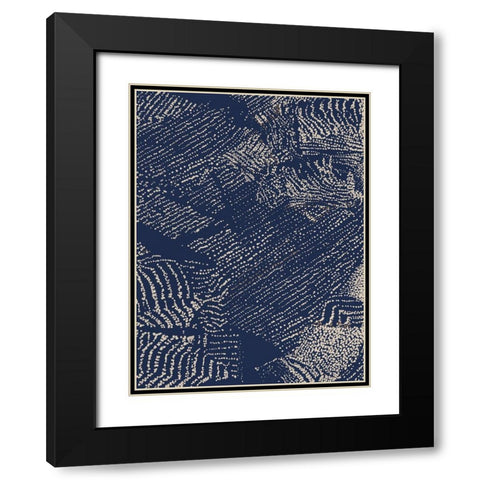 Sandstorm Midnight Blue Black Modern Wood Framed Art Print with Double Matting by Urban Road