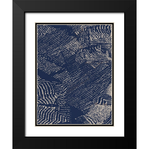 Sandstorm Midnight Blue Black Modern Wood Framed Art Print with Double Matting by Urban Road