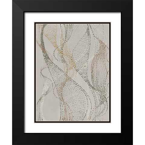 Fluid Black Modern Wood Framed Art Print with Double Matting by Urban Road