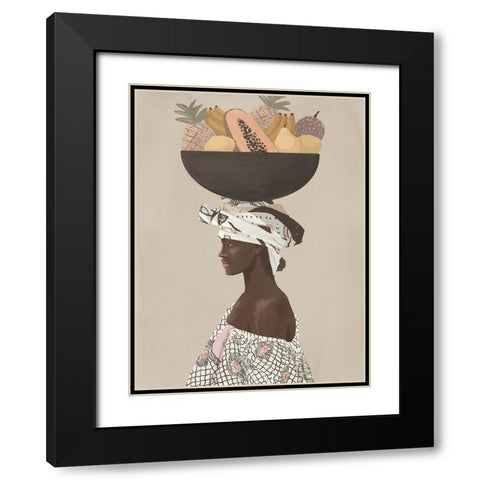Fuerza Black Modern Wood Framed Art Print with Double Matting by Urban Road