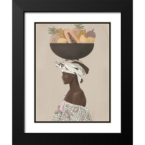 Fuerza Black Modern Wood Framed Art Print with Double Matting by Urban Road