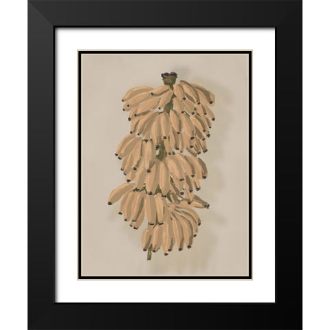 Platano II Clay Black Modern Wood Framed Art Print with Double Matting by Urban Road