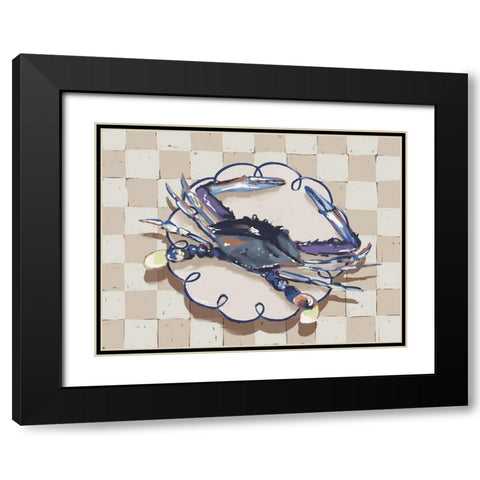 Late Lunch Blue Black Modern Wood Framed Art Print with Double Matting by Urban Road