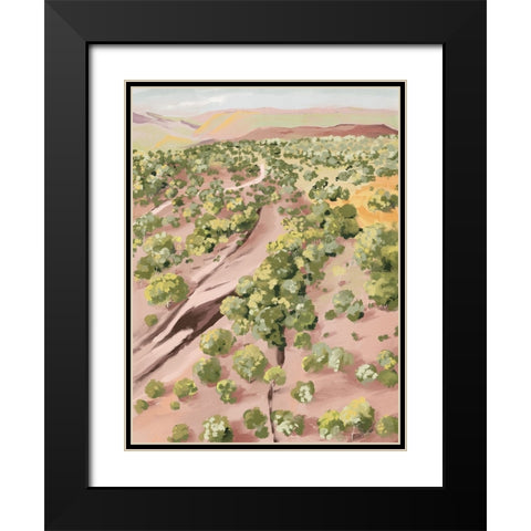 Over The Hill Black Modern Wood Framed Art Print with Double Matting by Urban Road