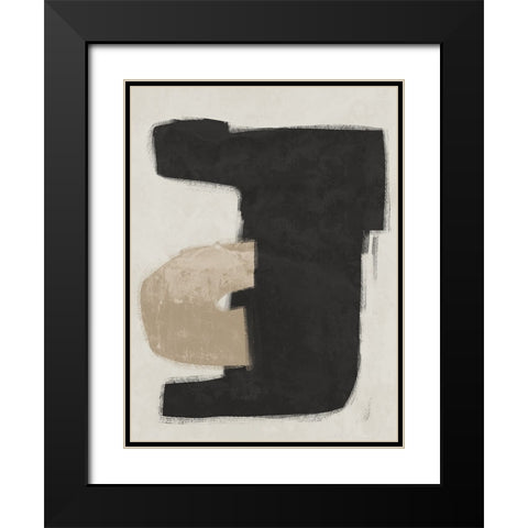 Composed Black Black Modern Wood Framed Art Print with Double Matting by Urban Road