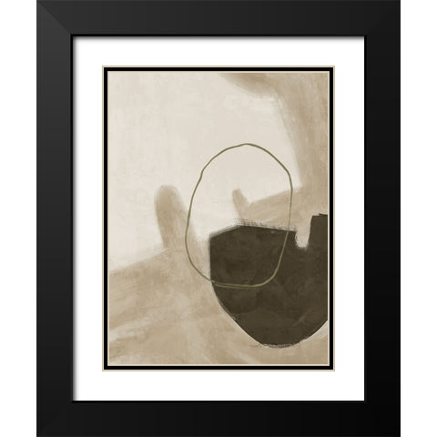 Nonchalant Neutral Black Modern Wood Framed Art Print with Double Matting by Urban Road