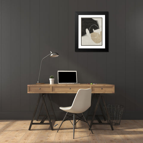 Nonchalant Black Black Modern Wood Framed Art Print with Double Matting by Urban Road