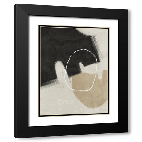 Nonchalant Black Black Modern Wood Framed Art Print with Double Matting by Urban Road