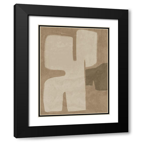 Poised Brown Black Modern Wood Framed Art Print with Double Matting by Urban Road