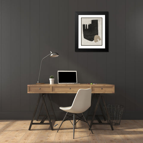 Blase Black Black Modern Wood Framed Art Print with Double Matting by Urban Road