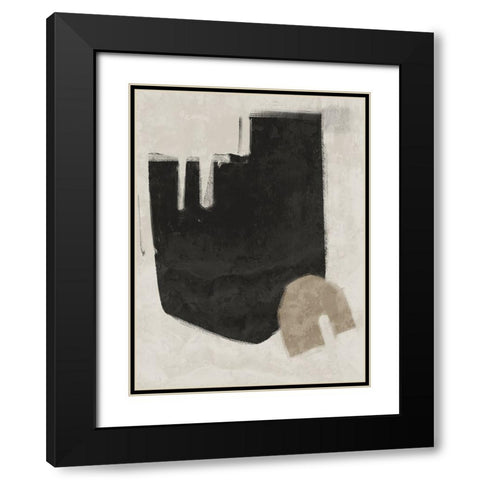 Blase Black Black Modern Wood Framed Art Print with Double Matting by Urban Road