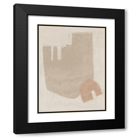 Blase Neutral Black Modern Wood Framed Art Print with Double Matting by Urban Road