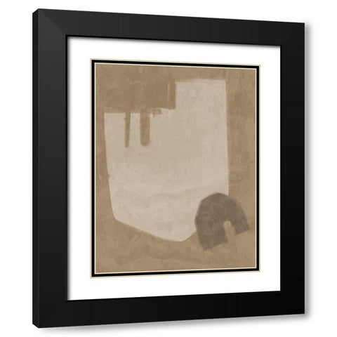 Blase Brown Black Modern Wood Framed Art Print with Double Matting by Urban Road