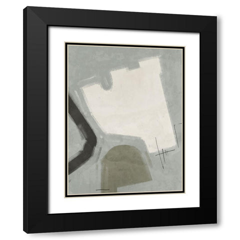 Open-Minded Sage Green Black Modern Wood Framed Art Print with Double Matting by Urban Road