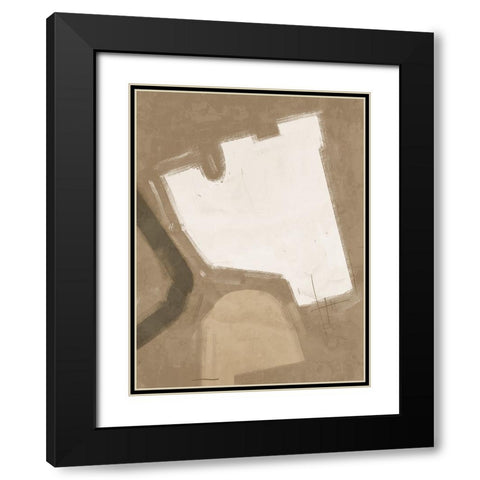 Open-Minded Brown Black Modern Wood Framed Art Print with Double Matting by Urban Road