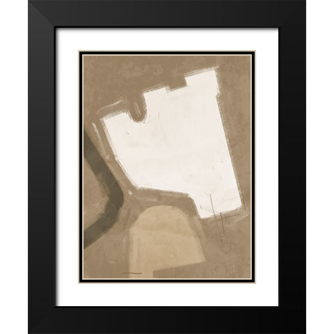 Open-Minded Brown Black Modern Wood Framed Art Print with Double Matting by Urban Road