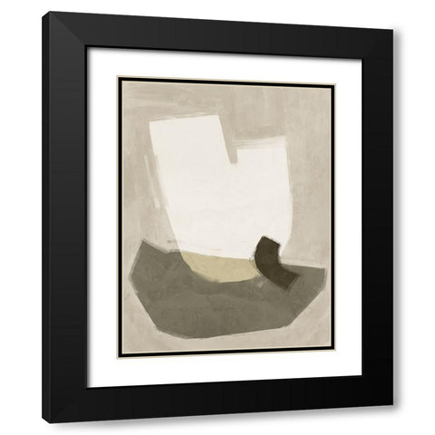 Laid-Back Khaki Green Black Modern Wood Framed Art Print with Double Matting by Urban Road