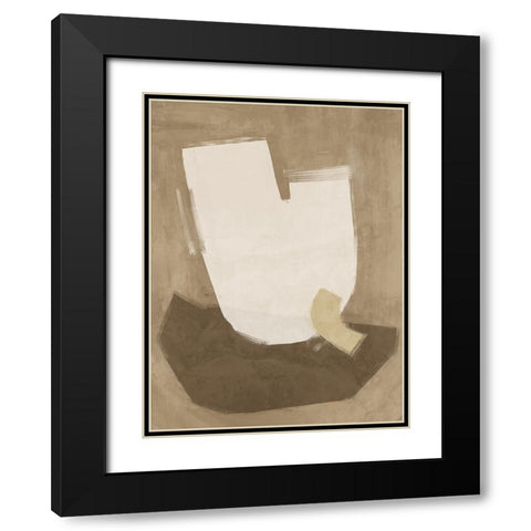 Laid-Back Brown Black Modern Wood Framed Art Print with Double Matting by Urban Road