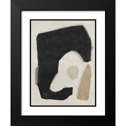 Easy Does It Black Black Modern Wood Framed Art Print with Double Matting by Urban Road