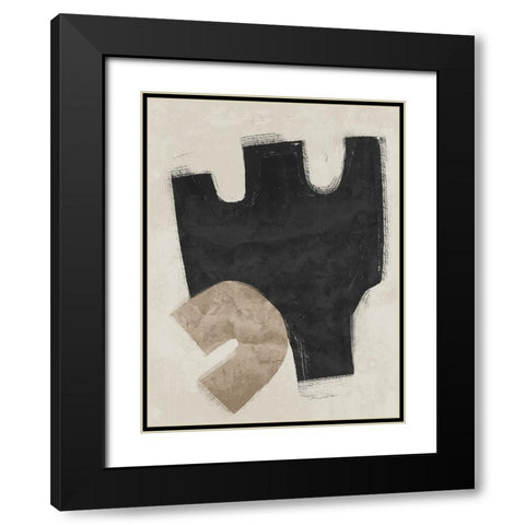 Amity Black Black Modern Wood Framed Art Print with Double Matting by Urban Road