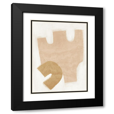 Amity Neutral Black Modern Wood Framed Art Print with Double Matting by Urban Road