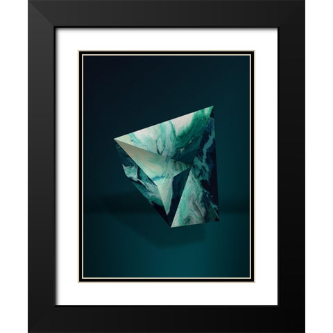 Serpentine Black Modern Wood Framed Art Print with Double Matting by Urban Road