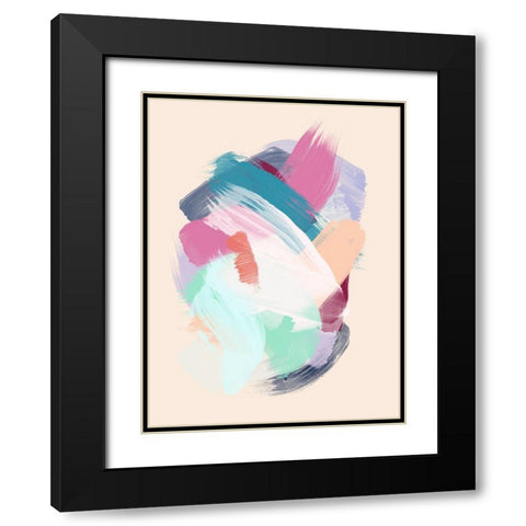 Pastel Swarm Black Modern Wood Framed Art Print with Double Matting by Urban Road