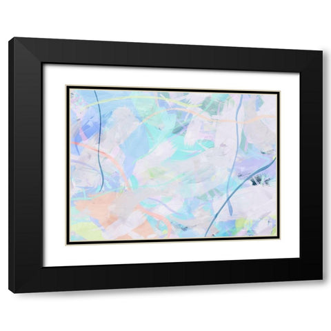 Periwinkle Black Modern Wood Framed Art Print with Double Matting by Urban Road