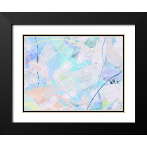 Periwinkle Black Modern Wood Framed Art Print with Double Matting by Urban Road