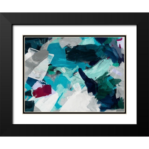 Sea Stack Black Modern Wood Framed Art Print with Double Matting by Urban Road
