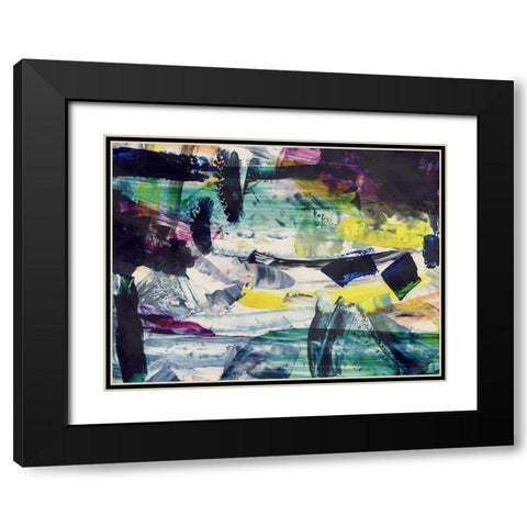 Solar Cascade Black Modern Wood Framed Art Print with Double Matting by Urban Road