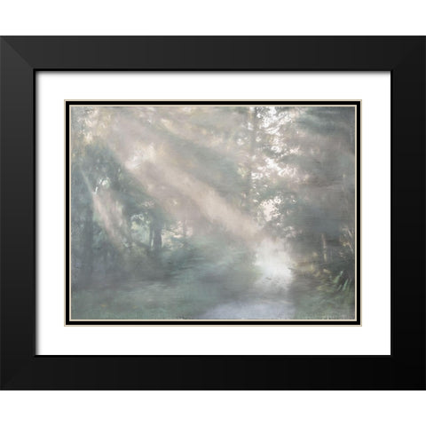 Ambience Black Modern Wood Framed Art Print with Double Matting by Urban Road