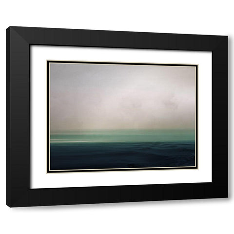 Quiet Caspian Black Modern Wood Framed Art Print with Double Matting by Urban Road