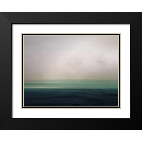 Quiet Caspian Black Modern Wood Framed Art Print with Double Matting by Urban Road