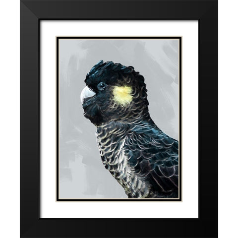 Stoic Black Modern Wood Framed Art Print with Double Matting by Urban Road