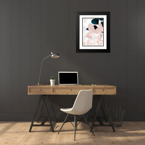 Demure II Black Modern Wood Framed Art Print with Double Matting by Urban Road