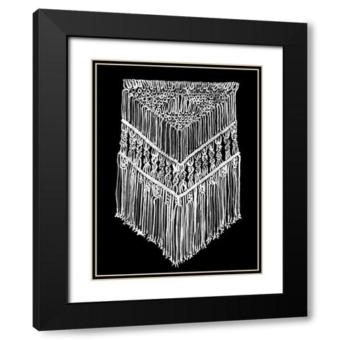 Gypsy Mono Black Modern Wood Framed Art Print with Double Matting by Urban Road