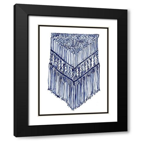 Gyspy Indigo Black Modern Wood Framed Art Print with Double Matting by Urban Road