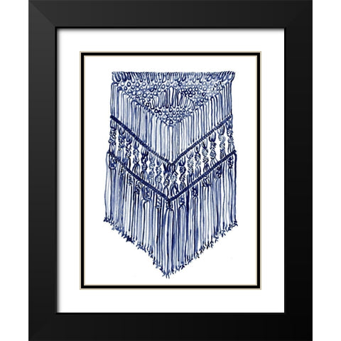 Gyspy Indigo Black Modern Wood Framed Art Print with Double Matting by Urban Road