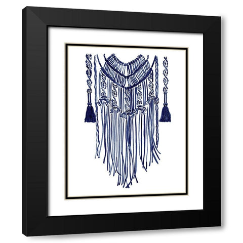 Wanderer Indigo Black Modern Wood Framed Art Print with Double Matting by Urban Road