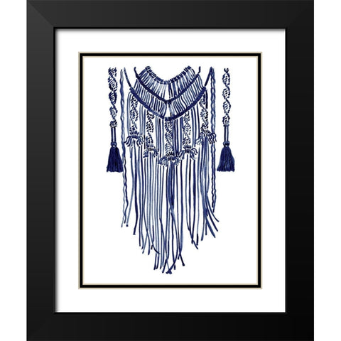 Wanderer Indigo Black Modern Wood Framed Art Print with Double Matting by Urban Road